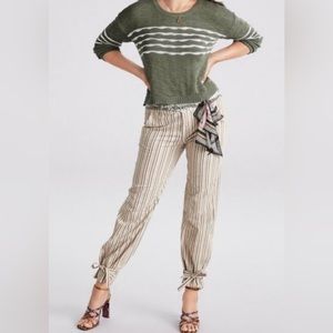 Cabi striped trousers pants tie bottoms